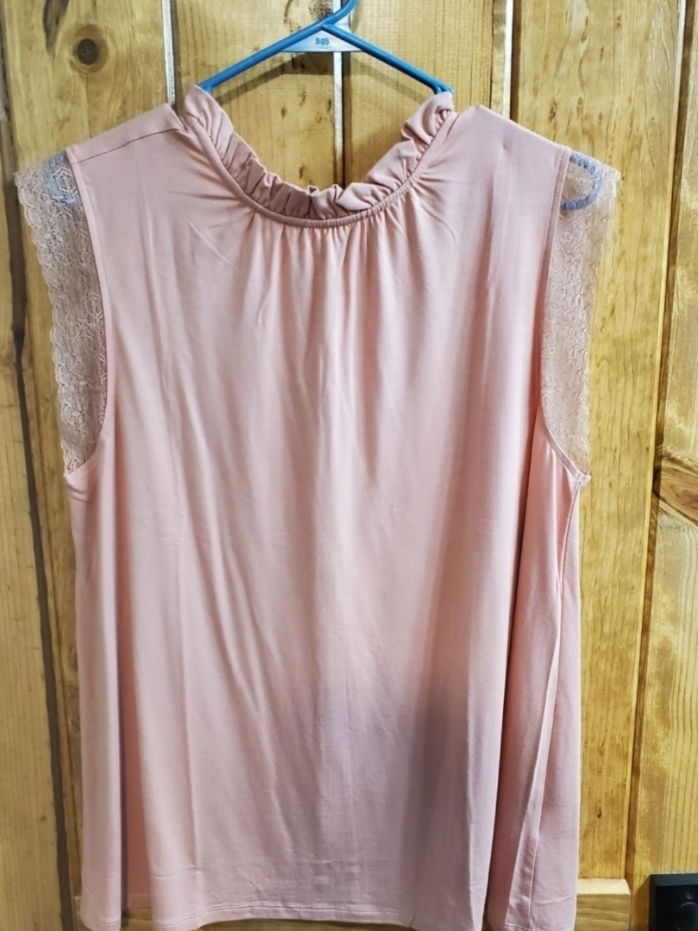 Matilda Jane Good Hart Medium Sleeveless Boho Top Ruffle Neck Lace-Trim NEW